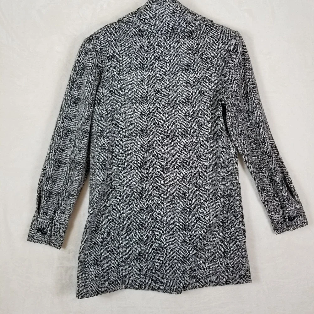 Cabi Herringbone Topper Jacket Black White Double Breasted Blazer 4294 Womens XS